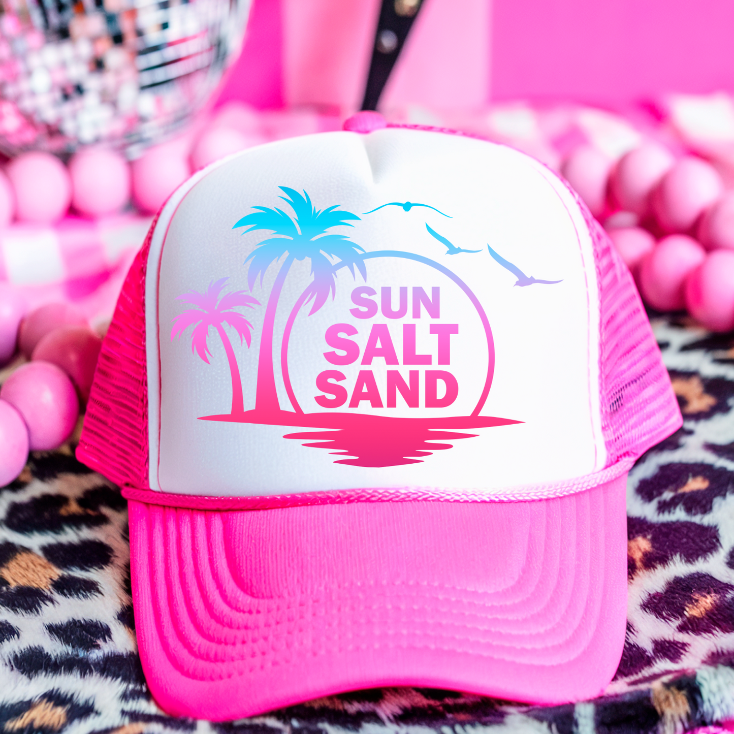 Sun salt sand trucker hat