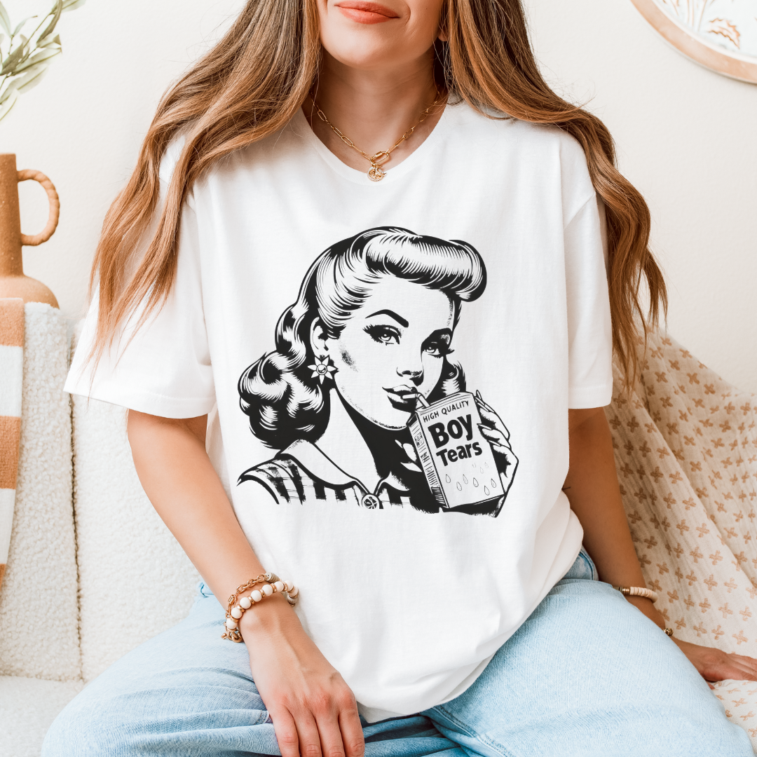 Boy tears T-Shirt